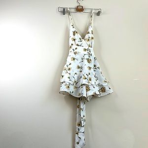 White floral print skort romper forever21 size large